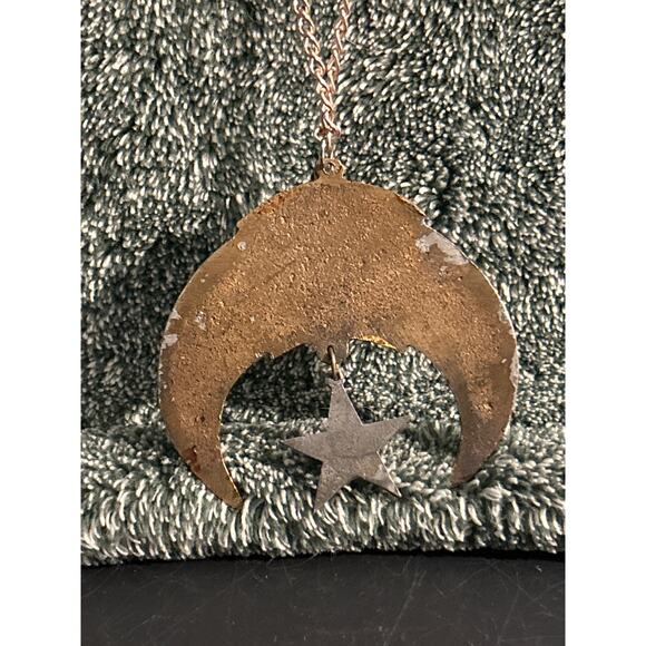 Rare Shriners Masonic Pharaoh Crescent Moon Star Symbol Pendant Necklace - Picture 7 of 10